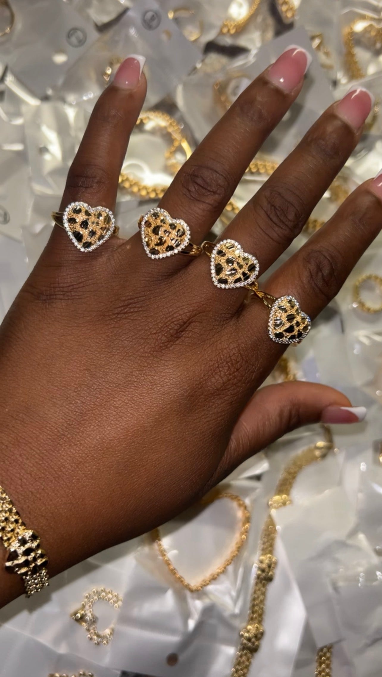 Nugget Heart Diamond Ring